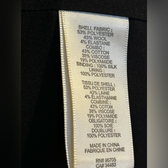 Rebecca Taylor Little Black Sheath Dress with Lace Side Panels Wool Blend Sz 10 - Picture 6 of 7